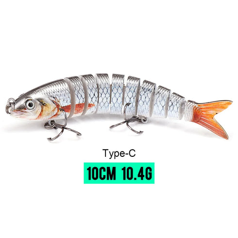 10/14cm Sinking Wobblers Fishing Lures Jointed Crankbait Swimbait 8 Segment Hard Artificial Bait For Fishing Tackle Lure